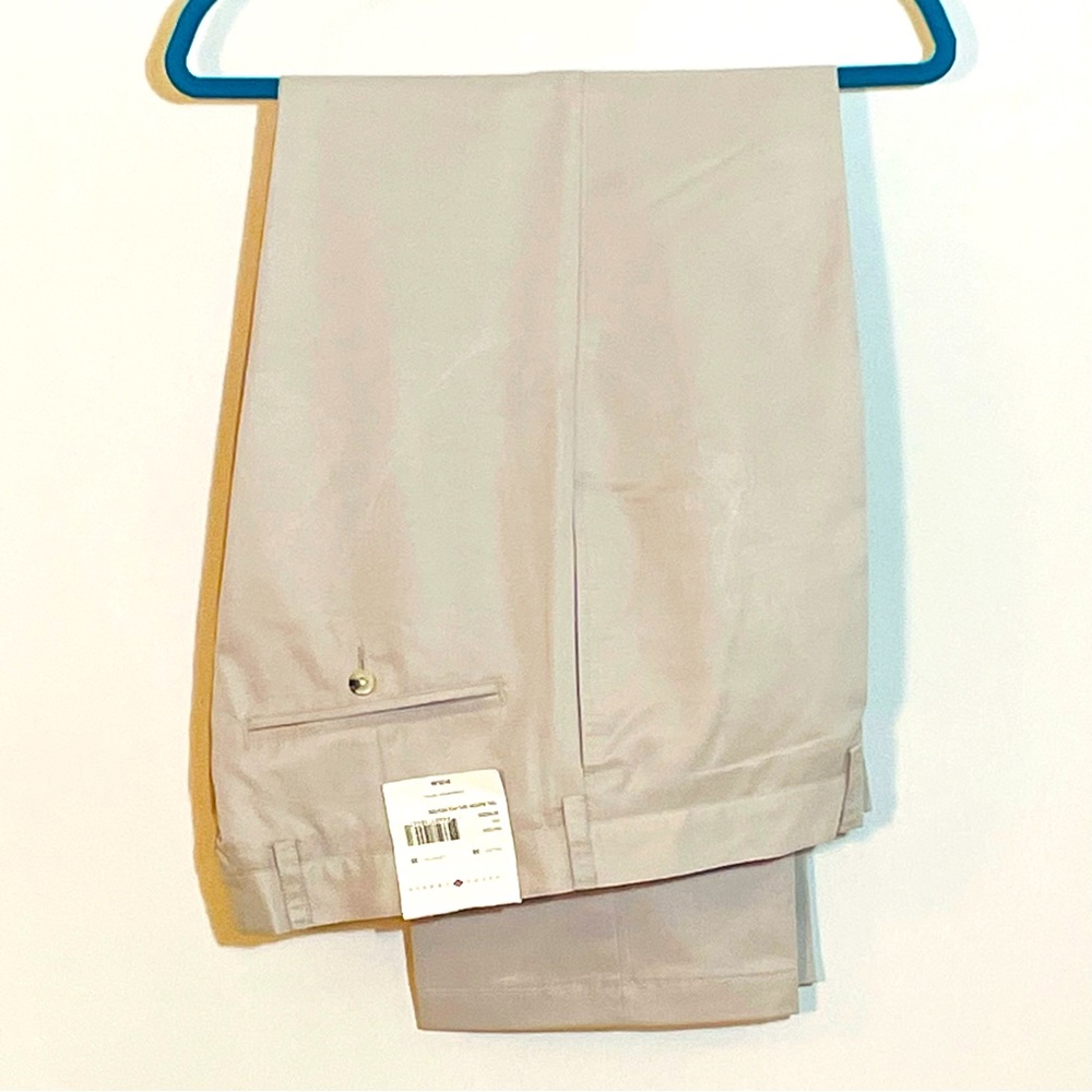 Joseph Abboud 36/30 light tan rayon/side & back pockets zip fly button k…
